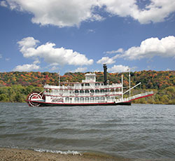 The Spirit of Peoria among fall colors
